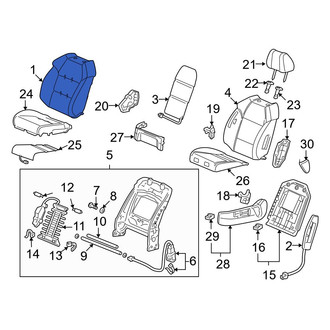 Acura OE - Front Left Seat Back Cushion Cover