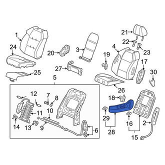 Acura OE - Front Left Outer Seat Trim Panel