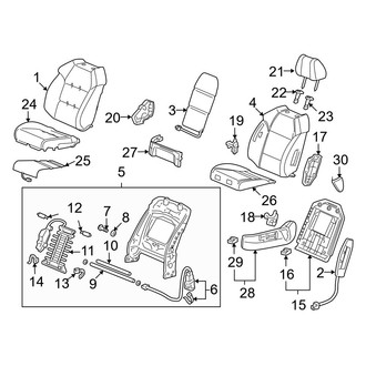 Acura OE - Seats & Tracks - Driver Seat Components