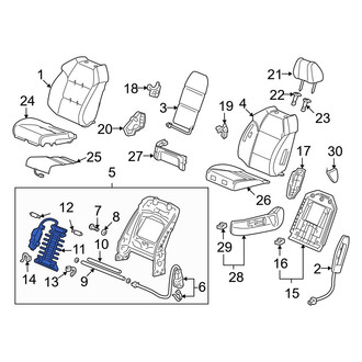 Acura OE - Left Seat Lumbar Support Cushion