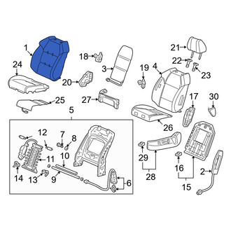Acura OE - Front Left Seat Back Cushion Cover