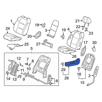 Acura OE - Front Left Outer Seat Trim Panel