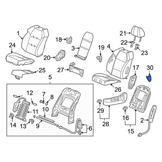 Acura OE - Left Seat Trim Panel Cap