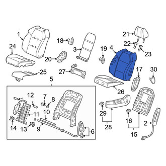 Acura OE - Front Left Seat Back Cushion