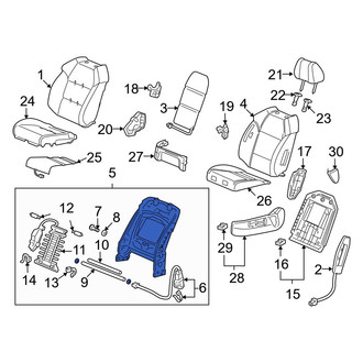 Acura OE - Front Left Seat Back Frame