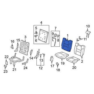 Acura OE - Front Left Seat Back Cushion Cover