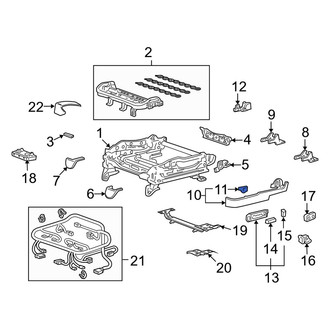 Acura OE - Left Seat Track Cover Clip