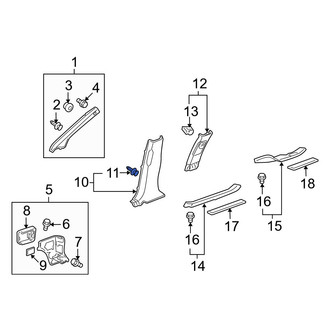 Acura OE - Trunk Trim Panel Clip