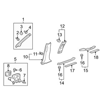 Acura OE - Pillars, Rocker & Floor - Interior Trim