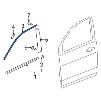 Acura OE - Front Left Door Reveal Molding