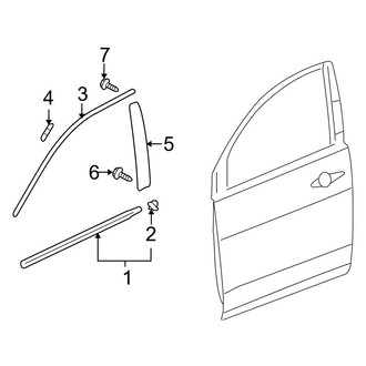 Acura OE - Front Door - Exterior Trim