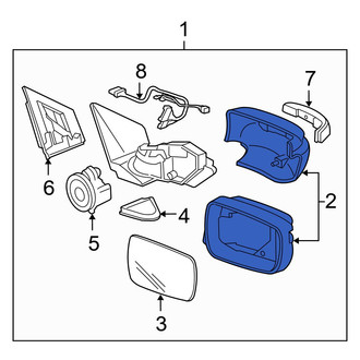 Acura OE - Front Right Door Mirror Housing