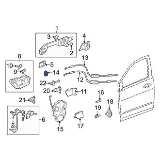 Acura OE - Door Latch Cable Clip