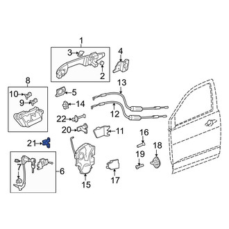 Acura OE - Front Left Lower Door Hinge