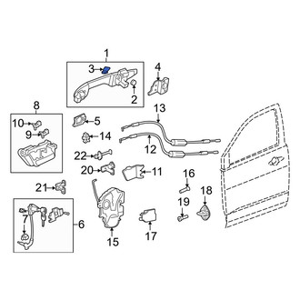 Acura OE - Rear Right Outer Exterior Door Handle Grommet