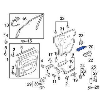 Acura OE - Front Left Door Window Switch