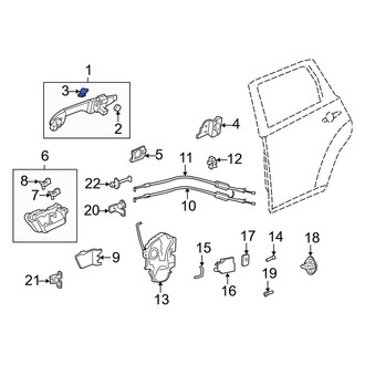 Acura OE - Rear Right Outer Exterior Door Handle Grommet