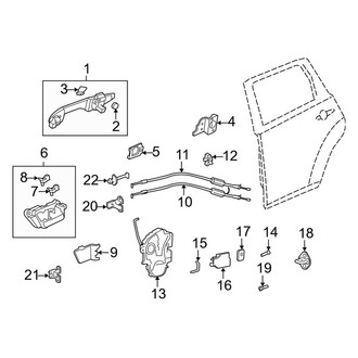 Acura OE - Rear Door - Lock & Hardware