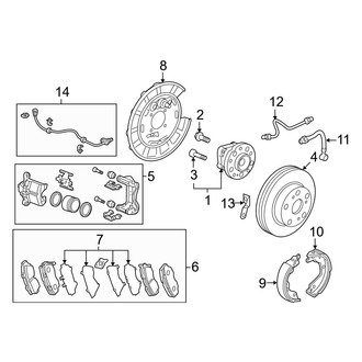 Acura OE - Rear Suspension - Brake Components