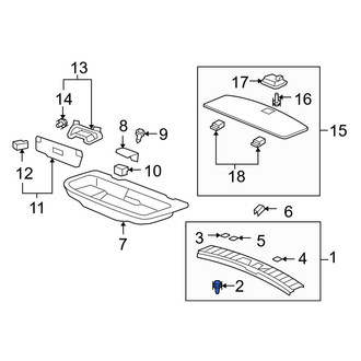 Acura OE - Liftgate Trim Scuff Plate Clip