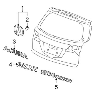 Acura OE - Lift Gate - Exterior Trim