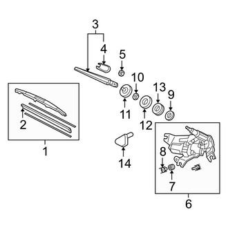 Acura OE - Lift Gate - Wiper & Washer Components (Base)