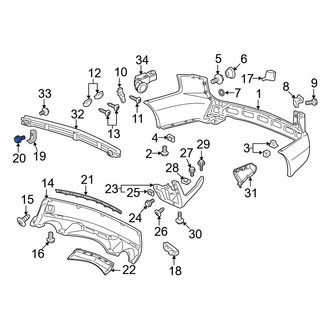 Acura OE - Front Bumper Cover Reinforcement Beam Bolt