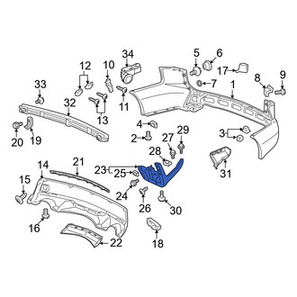 Acura OE - Rear Left Bumper End Cap