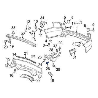 Acura OE - Rear Bumper Cover Screw