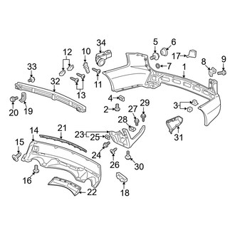 Acura OE - Rear Bumper - Bumper & Components