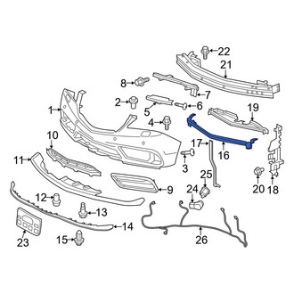 Acura OE - Front Center Bumper Cover Support Rail