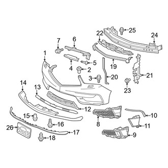 Acura OE - Front Bumper - Bumper & Components
