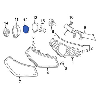Acura OE - Front Center Grille Molding