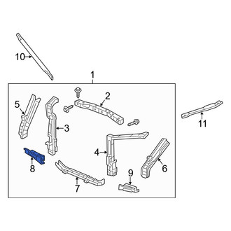 Acura OE - Front Right Lower Radiator Support Tie Bar Extension