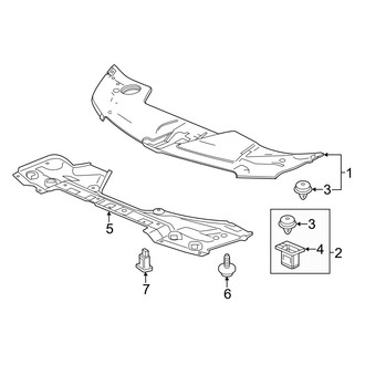 Acura OE - Radiator Support - Splash Shields