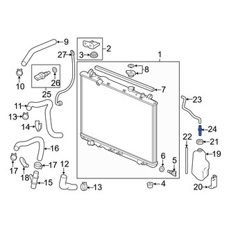 Acura OE - Engine Coolant Reservoir Hose Adapter