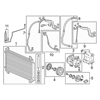 Acura OE - Air Conditioner & Heater - Condenser, Compressor & Lines