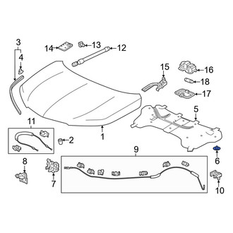Acura OE - Hood Insulation Pad Clip