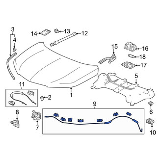 Acura OE - Front Hood Release Cable