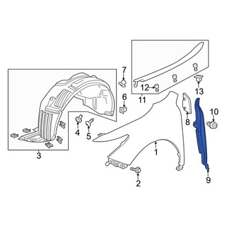 Acura OE - Front Left Fender Insulator