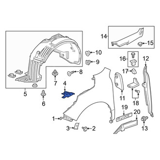 Acura OE - Left Fender Bracket
