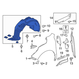 Acura OE - Front Left Fender Splash Shield