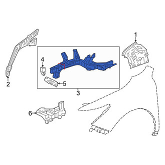 Acura OE - Front Left Frame Side Member Assembly