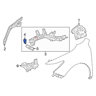 Acura OE - Front Left Bumper Impact Bar Bracket