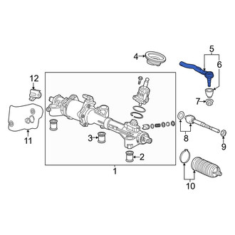Acura OE - Inner Steering Tie Rod End