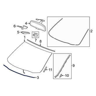 Acura OE - Lower Windshield Seal