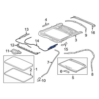 Acura OE - Left Sunroof Cable