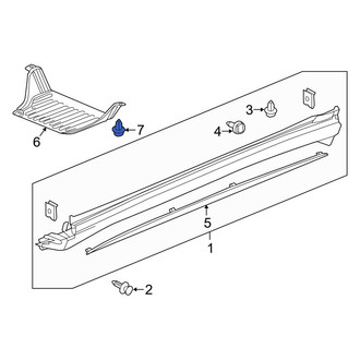 Acura OE - Floor Pan Splash Shield Clip