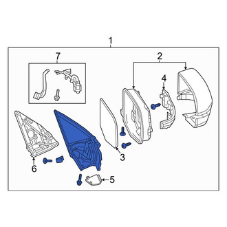 Acura OE - Front Left Door Mirror