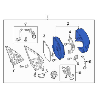 Acura OE - Front Left Door Mirror Housing